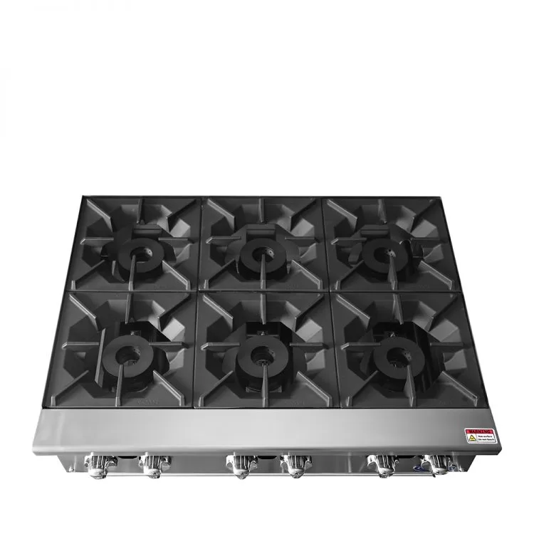 HD 36'' (6) Burner Hotplate with Total 192,000 B.T.U. - Image 5