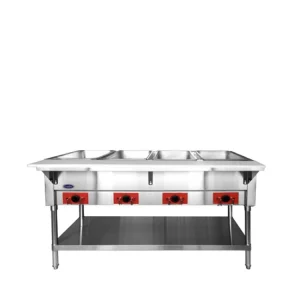 Electric Hot Food Table, 4 Wells 500W/well, 2000W/120V (Water Pans Included)