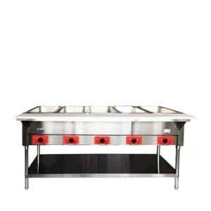 Electric Hot Food Table, 5 Wells 750W/well, 3750W/240V (Water Pans Included)