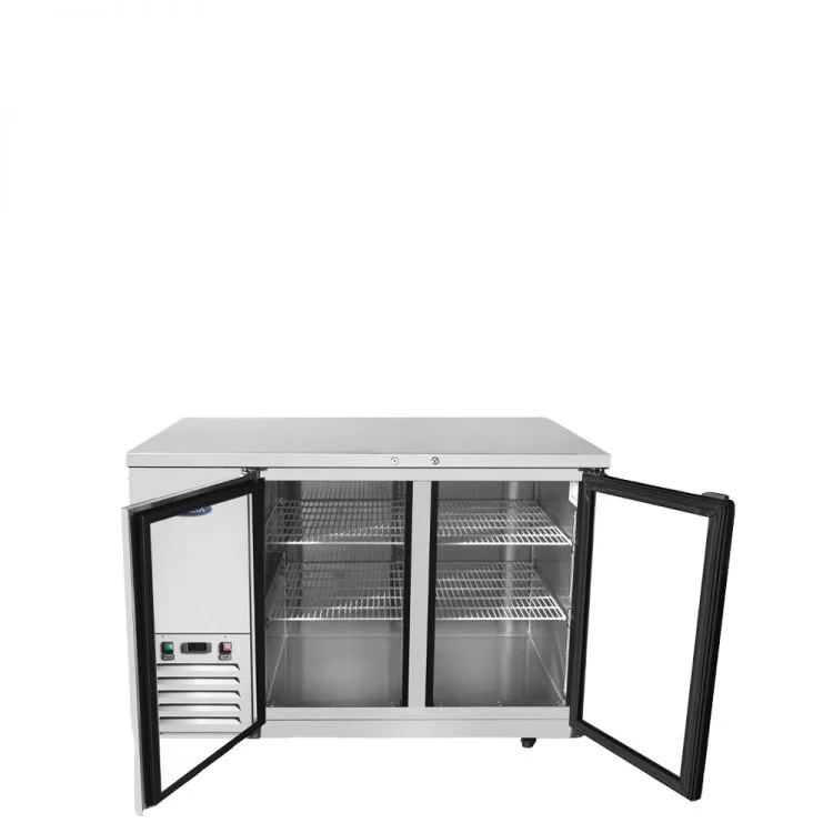 48'' Glass Door Back Bar Cooler - S/S