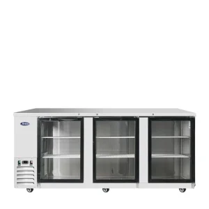 90'' Glass Door Back Bar Cooler - S/S