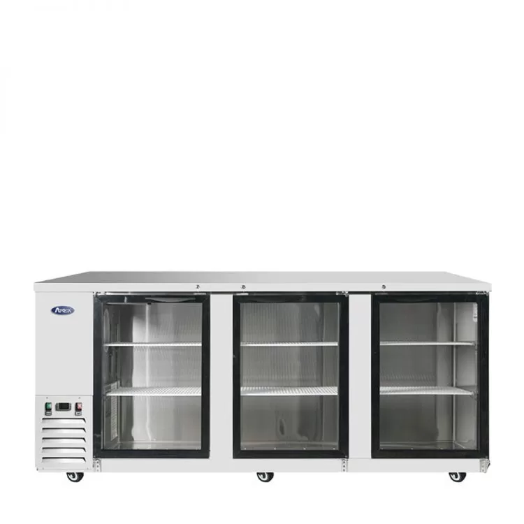 90'' Glass Door Back Bar Cooler - S/S