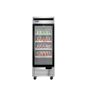 Bottom Mount (1) Glass Door Refrigerator S/S In/Out