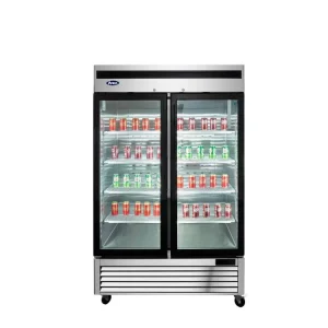 Bottom Mount (2) Glass Door Refrigerator S/S In/Out