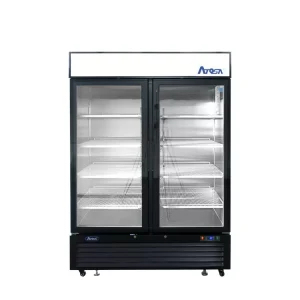 Bottom Mount (2) Glass Door Refrigerator 43.95 cu ft - Black Cabinet