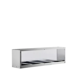 Overshelf/sneezeguard for 4 Wells Steam Table, SS201, 18G