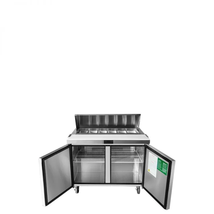 48'' Sandwich Prep. Table with 12 S/S Pans - Image 4