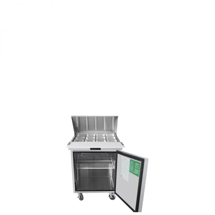 27'' Mega top Sandwich Prep. Table with 12 S/S Pans - Image 3