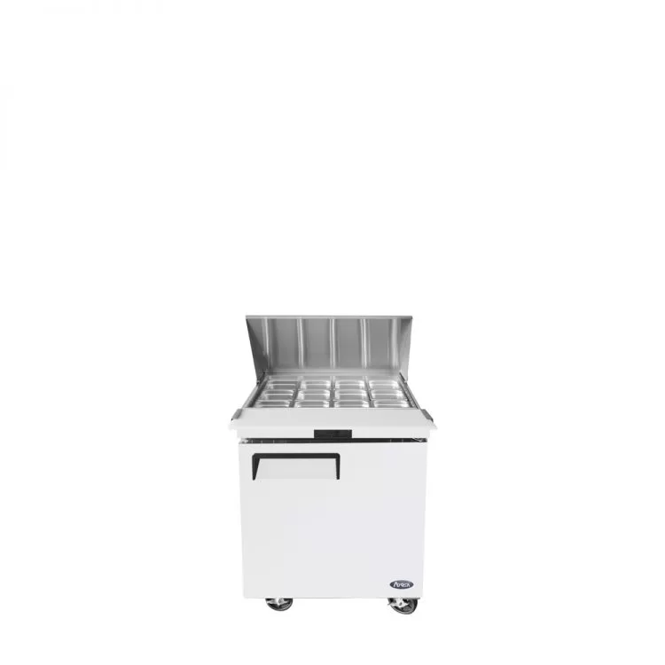 27'' Mega top Sandwich Prep. Table with 12 S/S Pans - Image 2