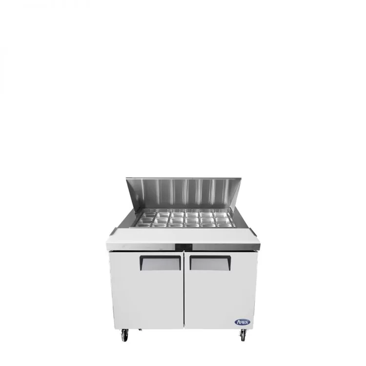 48'' Mega top Sandwich Prep. Table with 18 S/S Pans - Image 5