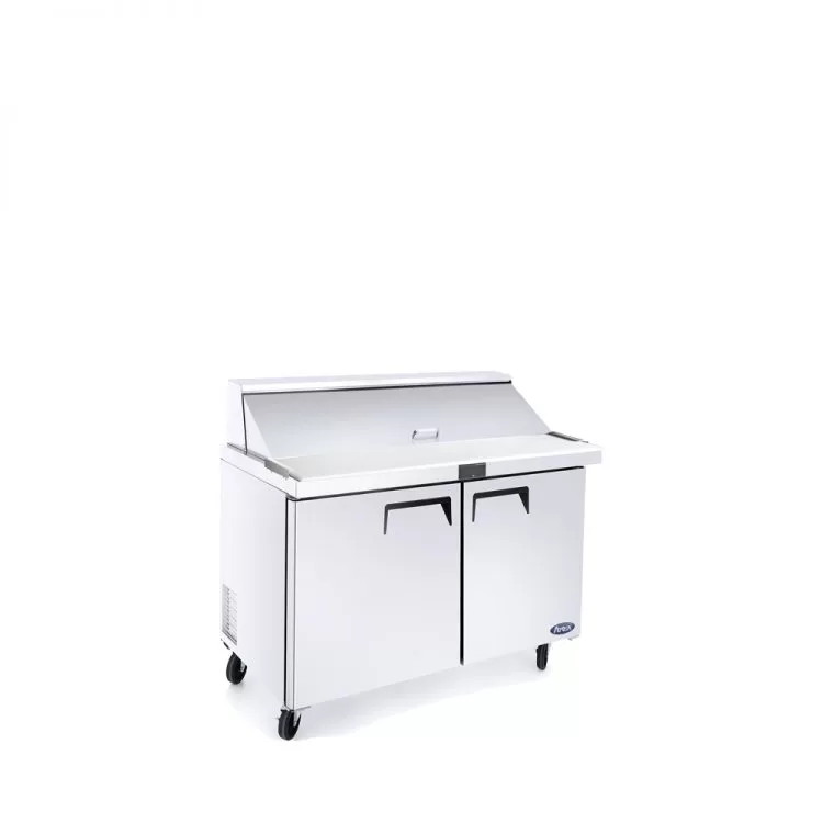 48'' Mega top Sandwich Prep. Table with 18 S/S Pans - Image 2