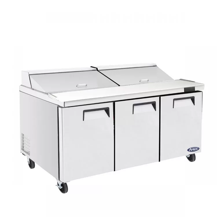 72'' Mega top Sandwich Prep. Table with 30 S/S Pans - Image 2
