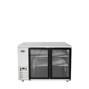 48" Back Bar Cooler w/ Glass Door Shallow Depth (S/S Exterior)