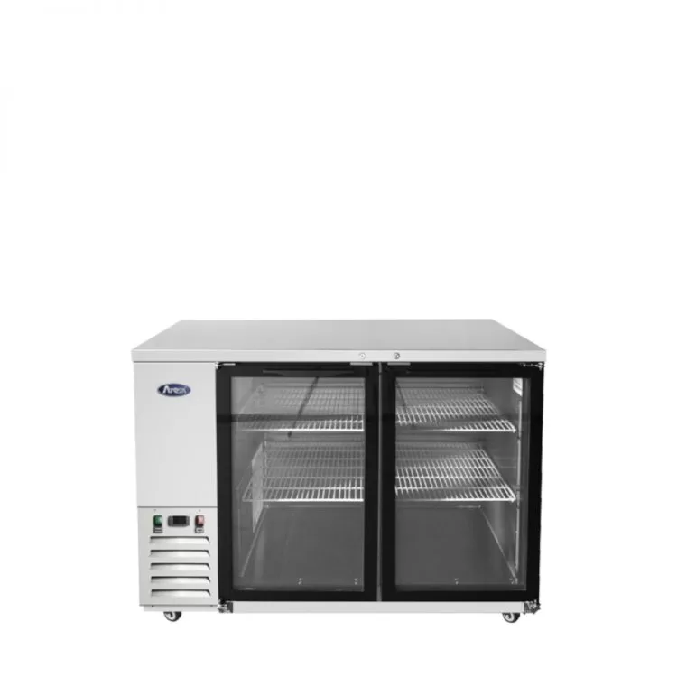 48" Back Bar Cooler w/ Glass Door Shallow Depth (S/S Exterior)
