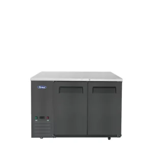 48" Back Bar Cooler Shallow Depth (Black Exterior)