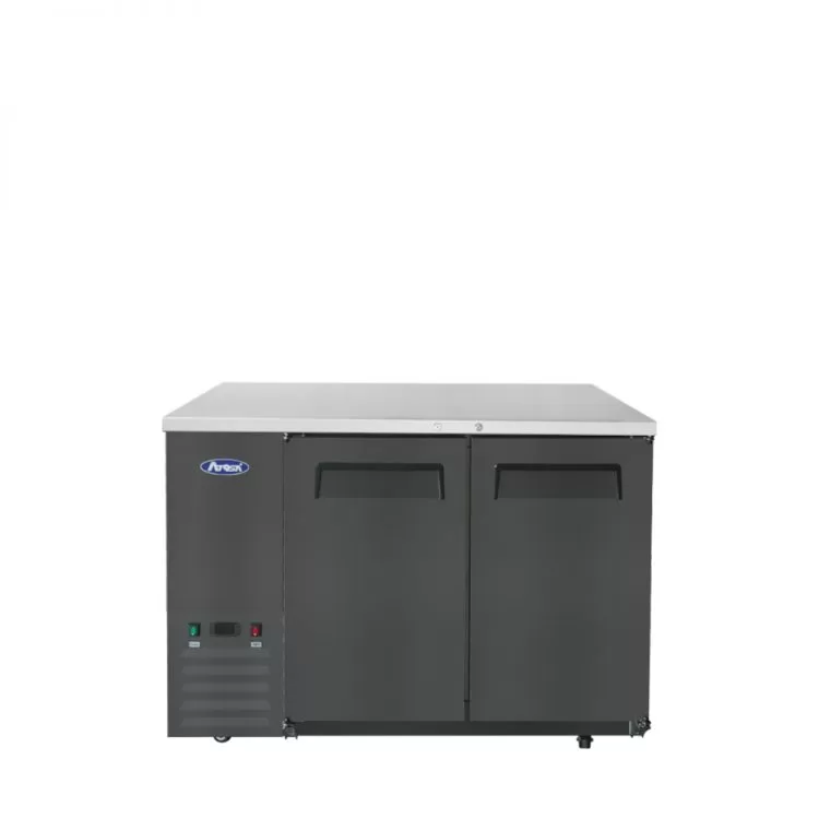 48" Back Bar Cooler Shallow Depth (Black Exterior)