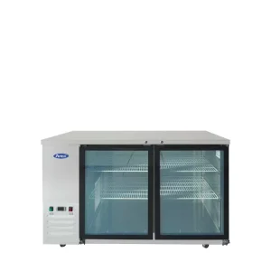 59" Back Bar Cooler w/ Glass Door Shallow Depth (S/S Exterior)