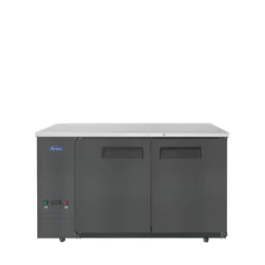 59" Back Bar Cooler Shallow Depth (Black Exterior)