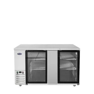69" Back Bar Cooler w/ Glass Door Shallow Depth (S/S Exterior)
